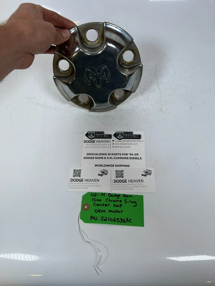 Llanta de rueda cromada 52106536AC Dodge Ram 1500 2002-2014 OEM 52-2014 Foto 2 de 4