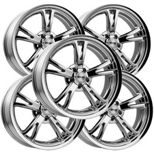 Set Of 5 Ridler 606 18x9 5x5 0mm Chrome Wheels Rims 18 Inch