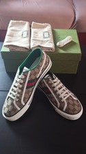 Sneaker Gucci Tennis 1977 GG Uomo Taglia EU 44 UK 10 US 10.5 606111 HVK20 NEW