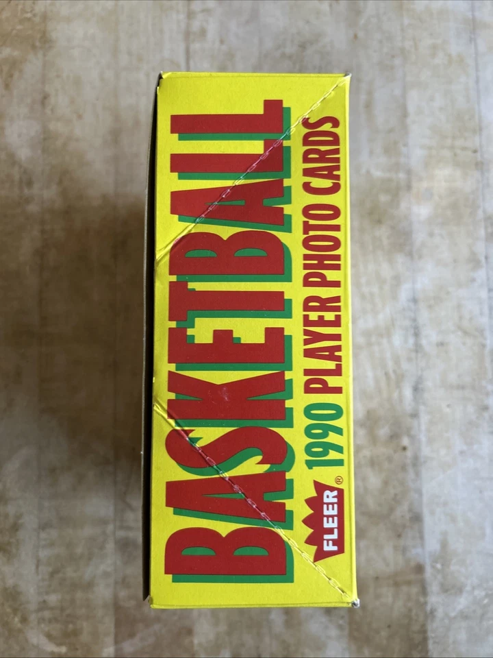 Tarjetas fotográficas de jugador de baloncesto Fleer 1990 caja de cera 36 paquetes sellados Foto 3 de 4