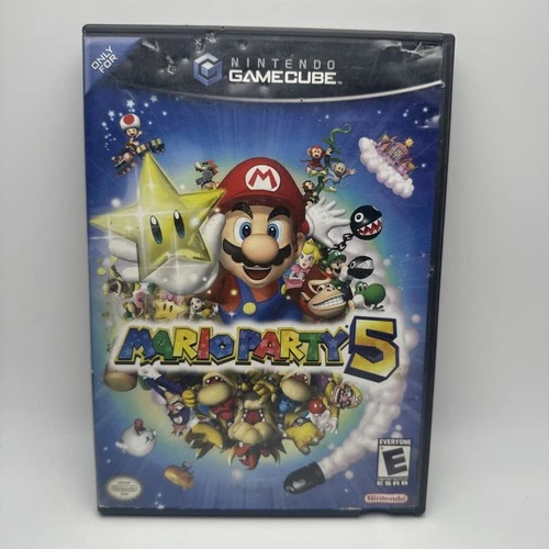 Mario Party 5 (Nintendo GameCube, 2003) Tested Working – Black Label - No Manual