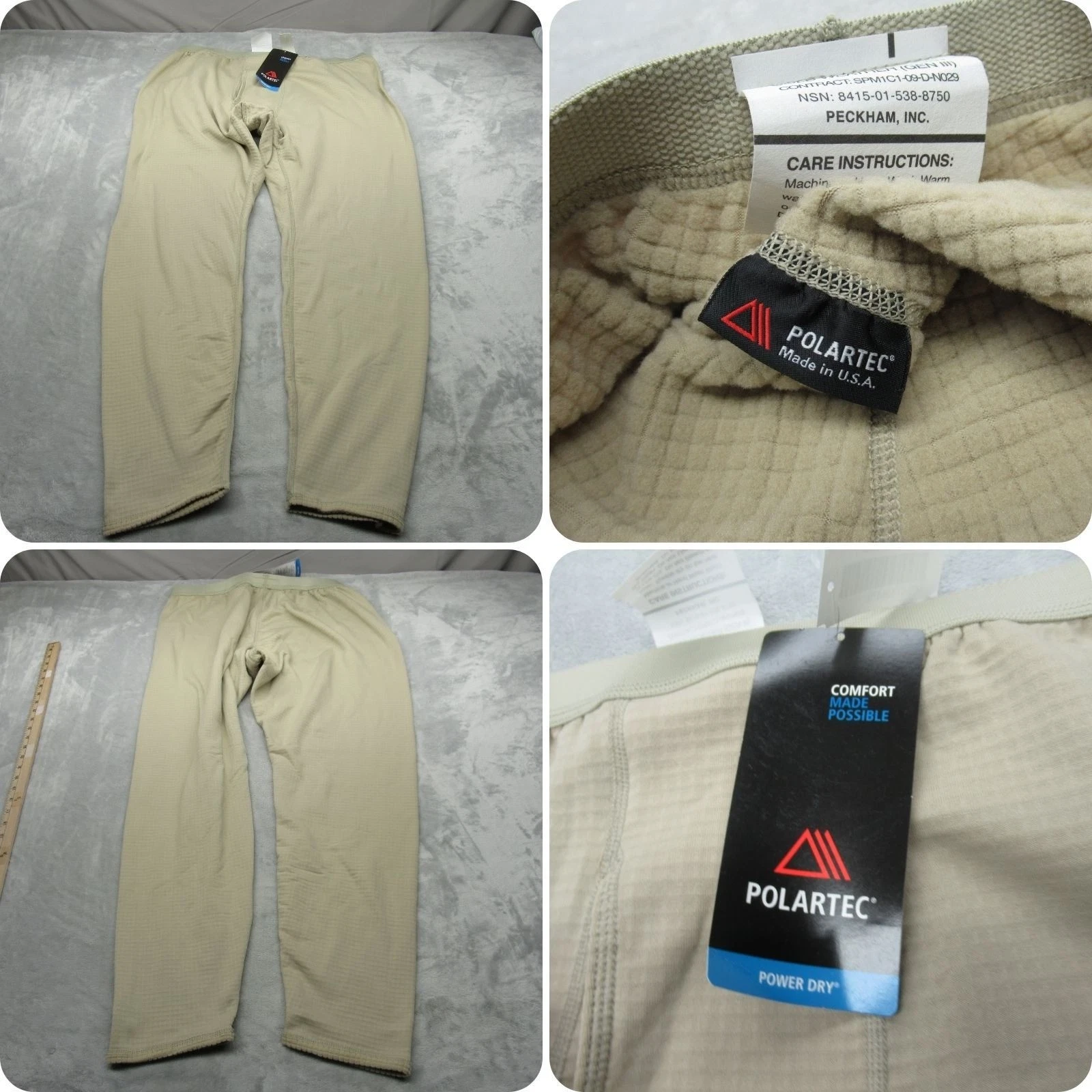 Peckham Military Base Layer Pants Men XL Beige Polartec Power Dry Long Johns NEW
Opens in a new wind