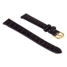 Bracelet en Cuir Bracelet Montre ,Cuir Avec Estampage, Nivrel, Noir, 14 MM