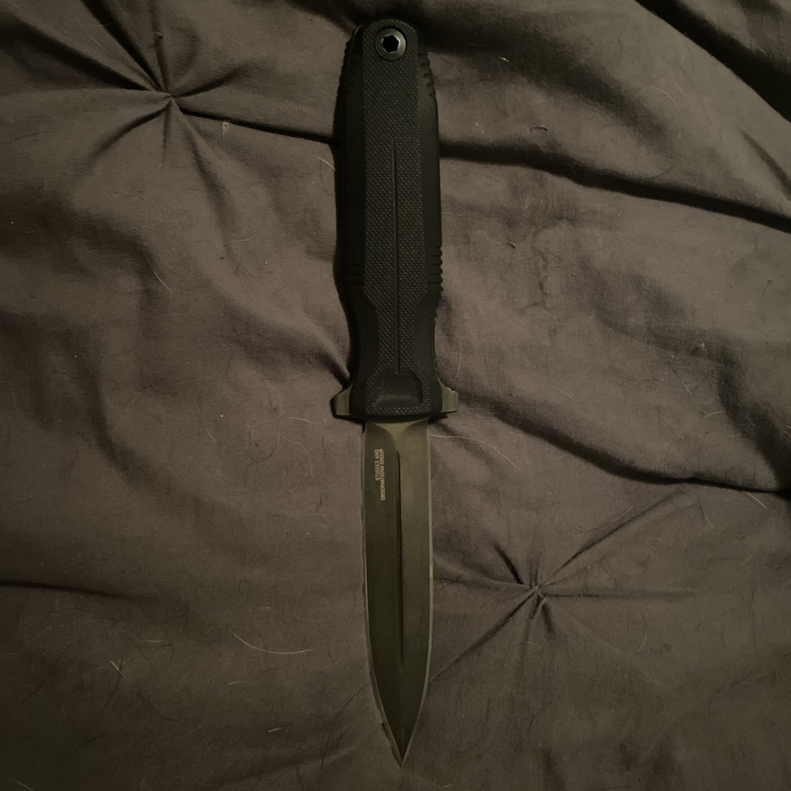 SOG Pentagon FX Fixed-Blade Knife 4.77" CPM S35VN Steel Blade Black G10 Handle