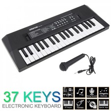 Beginners Piano Keyboard for Kids 37 Keys Keyboard Electronic Music Black +White