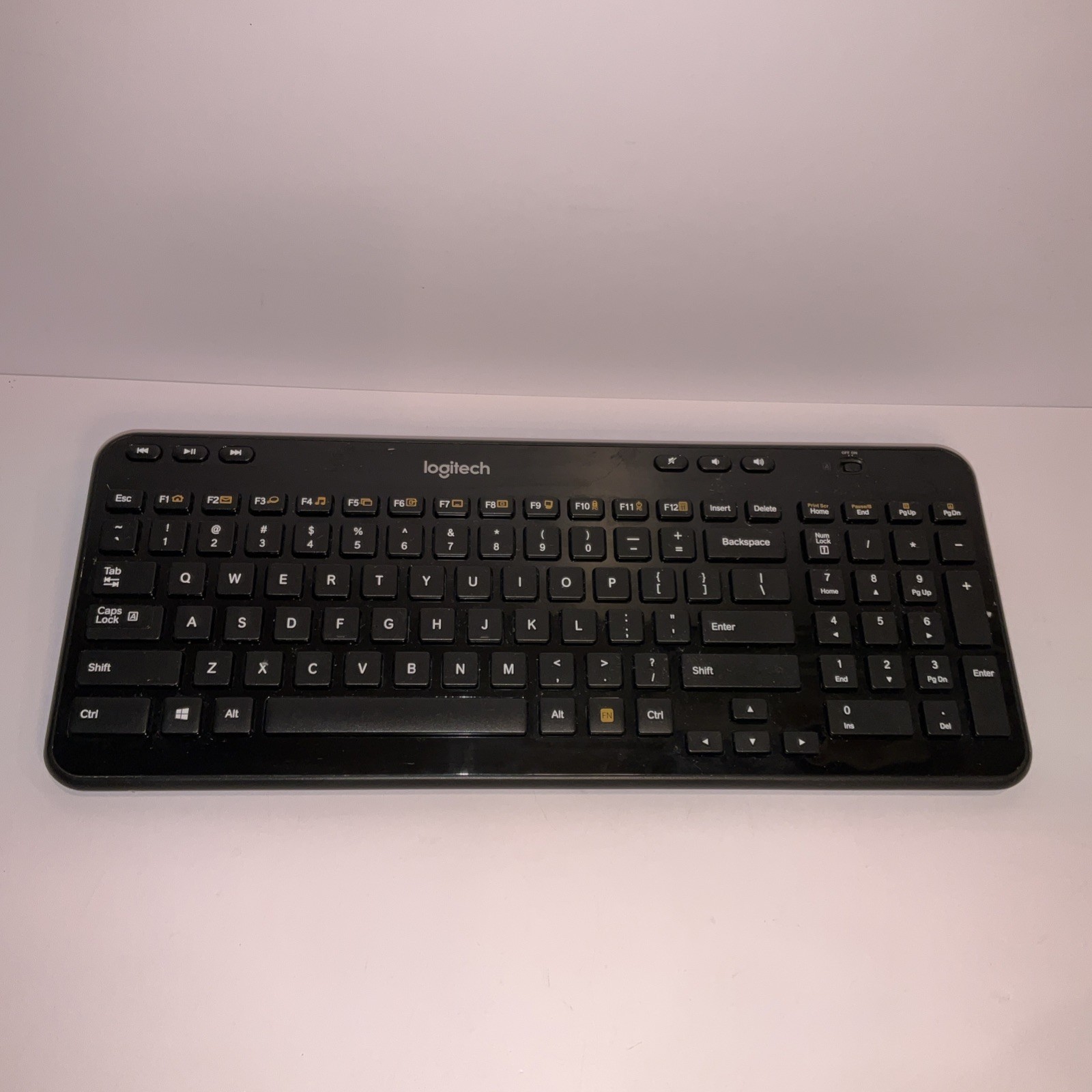 Logitech K360 Wireless Keyboard W/ Dongle Black Tested Worki