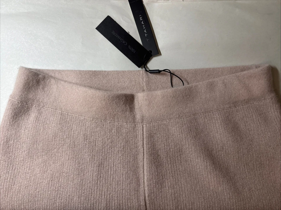 NWT TAHARI 100% Cashmere Grey Birch Pull On Lounge Pants Sz L-$235 - Image 3 of 4