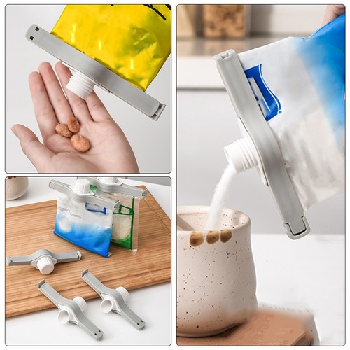 Mini bolsa sellador clips de comida 3 piezas con clip de sellado de bocadillos de mantenimiento fresco - Imagen 7 de 12