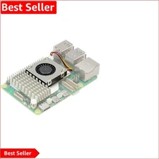 Temperature-Controlled Active Cooler with Aluminum Heatsink for Raspberry Pi 5