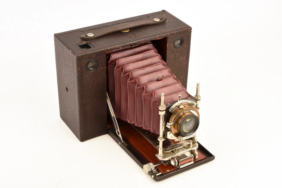 Eastman Kodak No 4 Cartridge Model E 4x5 in Folding Camera Rapid Rectilinear V28 - Image 3 of 4