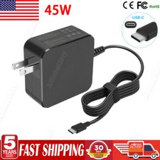 45W USB-C Type-C Laptop AC Adapter Charger For Samsung Chromebook Plus 12.3"