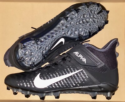 Nike Alpha Menace Pro 2 Mid Football Cleats Black White  display picture 1