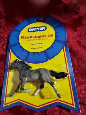 Vintage NIB Breyers Staplemates Grey Standard bred Model Horse