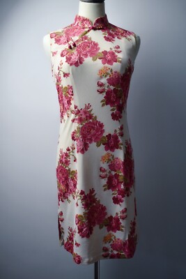 Vintage Silk QiPao/Cheongsam Short Dress 90/80/94, length 92