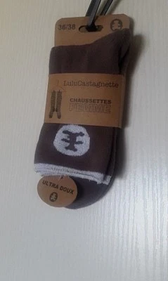 LULU CASTAGNETTE 1 PAIRE DE CHAUSSETTES EN COTON MÉLANGÉ POUR FEMME FR 36-38 - Photo 1/2