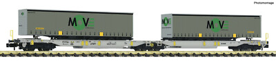 FLEISCHMANN N 825025 Containerwagen T2000 Doppeltragwagen MOV Ep VI NEU 1:160