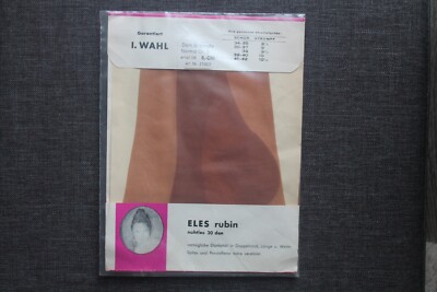 Vintage Eles rubin NYLONS Strümpfe Strapsstrümpfe Gr. 9 30 den Neu OVP