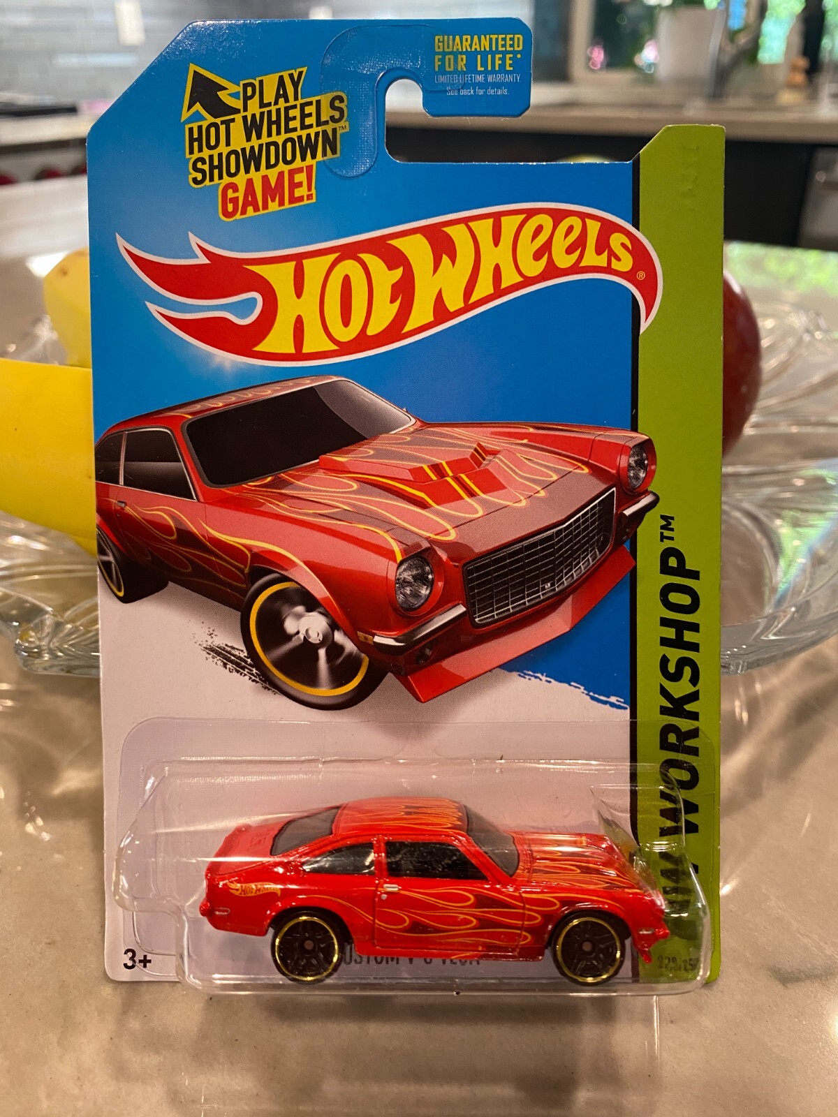 2014 Hot Wheels #220 HW Workshop-Heat Fleet CUSTOM V-8 VEGA Red