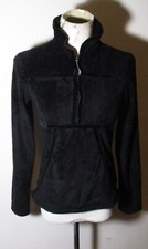ATHLETA Black Warm Long Sleeve 1/2 Zip Fleece Sweatshirt Jersey Size S