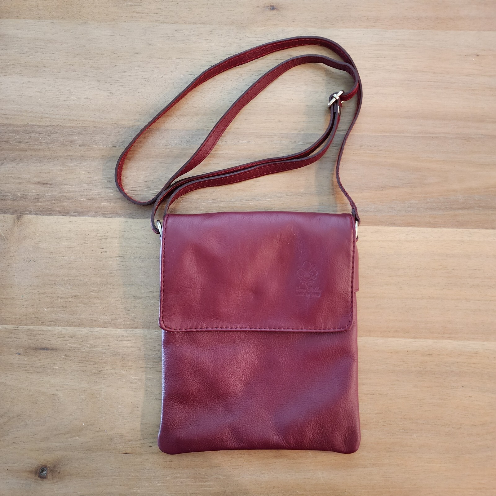 Handbag Vera Pelle Tasche Genuine Leather VERA ITALY Lavanda