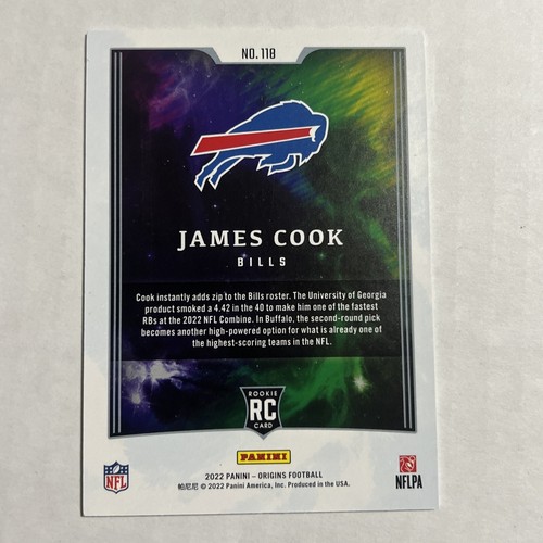 2022 Panini Origins - Rookies Red #118 James Cook 047/299 (RC) - Foto 2 di 2