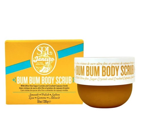 Sol de Janeiro Bum Bum Body Scrub 7.8 oz / 220 g NIB Ultra-Fine Sugar Crystals