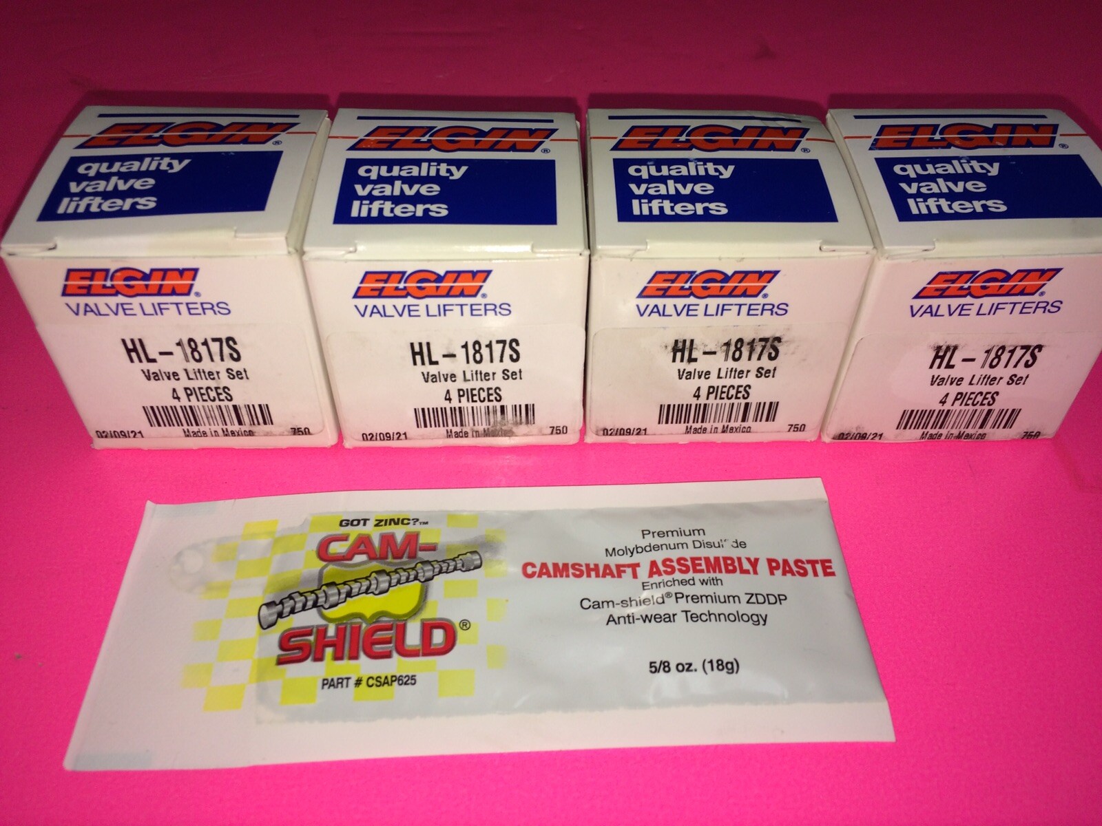 Elgin HL1817S hydraulic flat tappet lifters. 16 set. For 6&8 Cylinder