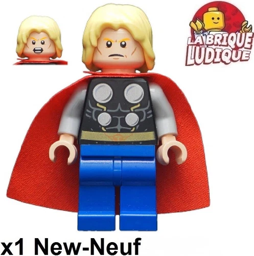 LEGO Figurine Minifig Super Heroes Thor No Beard Cape Red sh0098 New - Picture 1 of 1