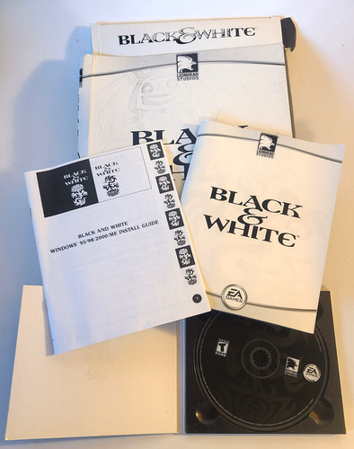 Rare 2001 Black & White EA Games Windows PC Big Box (white ed.) Read Description - Picture 5 of 7