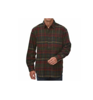 NWT Rainforest Heavyweight Plaid Flannel Shirt Hunter Green Multi Mens M $89 A40