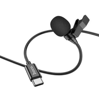 HOCO microphone with telephone connection L 14 in black