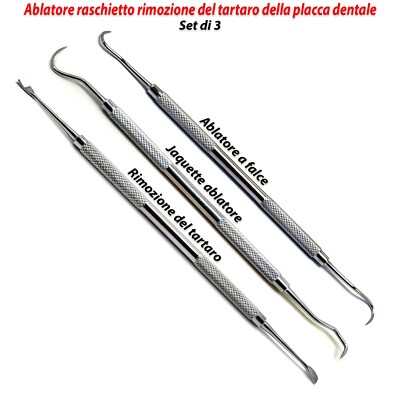 Set Di 2 Raschietti Tartaro Dentale MEDENTRA UK In Acciaio Inox – Strumento Per Pulizia Denti - Foto 1