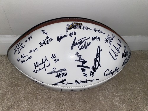 2021 NAVY MIDSHIPMEN TEAM SIGNED LOGO WHITE PANEL FULL SIZE FOOTBALL COA - Picture 8 of 12