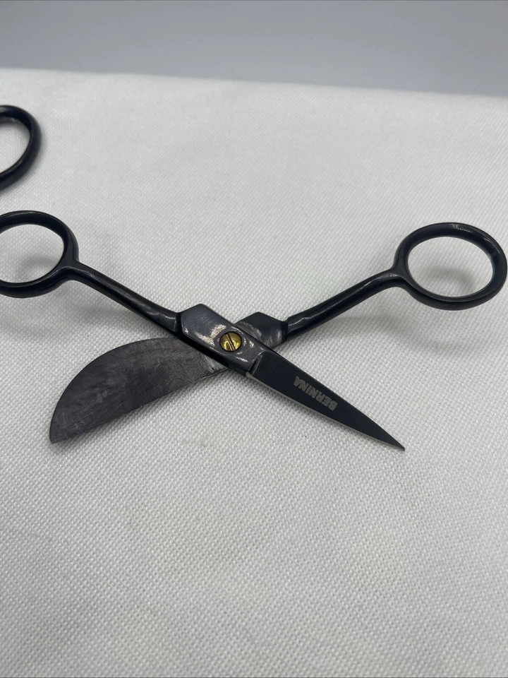 Bernina mini appliqué scissors 4-1/2” Duck Bill & Embroidery 6” Black Titanium - Image 3 of 4