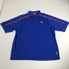 Florida Gators Nike Authentic Team Apparel Polo Shirt Dri-Fit Size XL Blue Q88