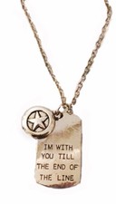 Marvel Comics CAPTAIN AMERICA "I'm With You..." Stainless Steel PENDANT