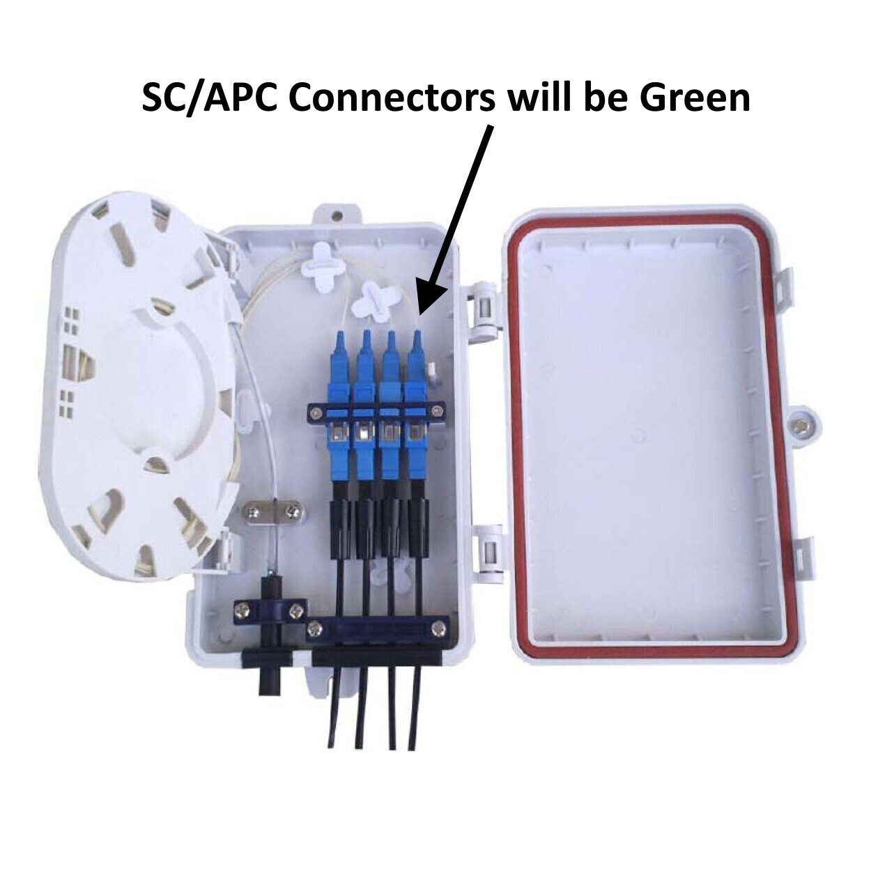 Newtech 552-110 4 Port SC SM/APC Angle Weather Resistant Fiber ...