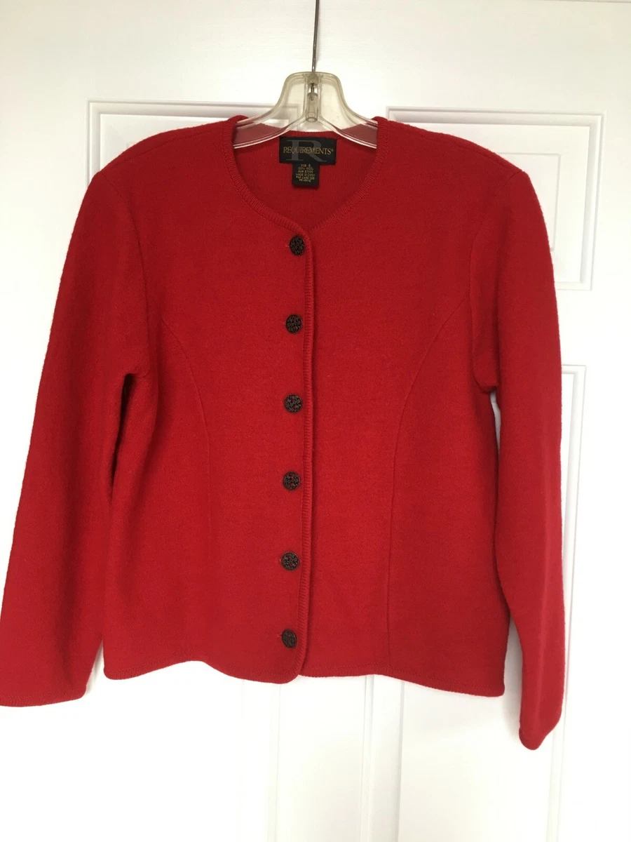 Red boiled wool jacket hotsell