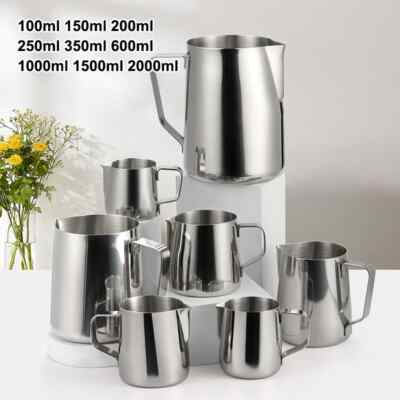 Stainless Steel Milk Frothing Pitcher Coffee Barista Craft Latte Milk Cream Cup