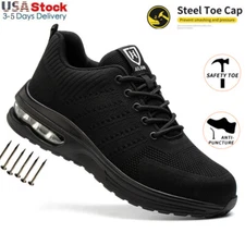 Safety Shoes Mens Slip Resistant Lightweight Sneaker Work Boots Steel Toe shoe