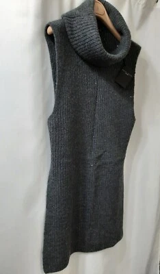 Fabiana Filippi Femmes Cachemire Gris Pull sans Manche Sz: US M / 42EU - Photo 1/4