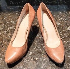 NINE WEST Womens Pumps Pointed Toe High Heels Brown Classic Dress Shoes 7.5 W&T