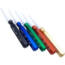 Excelta 260K-ESD Mini-Spatula Set Aluminum Handle, AISI 1075 Carbon Steel Tips