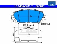 Bremsbelagsatz, Scheibenbremse Ate 13.0460-5617.2 FüR Toyota