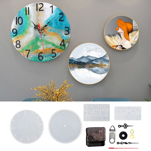 Clock Handmade Craft Wall Clock Mould Resin Mold Silicone Mold Wall Ornament