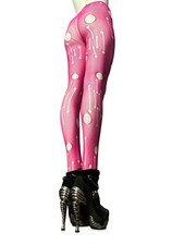 LIP SERVICE Barbie EMO RAVE PUNK PINK CYBER TIGHTS 80S COSTUME HOSIERY HALLOWEEN