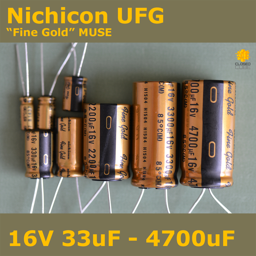16V Nichicon UFG FG "Fine Gold" MUSE 33uF4700uF High Grade Capacitors