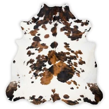Cowhide Rug - Tricolor,High quality, Kuhfell,(M)(L)(XL)(XXL) 