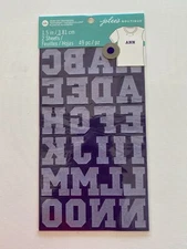 EK JOLEE'S BOUTIQUE IRON ON TRANSFER 1.5 IN LETERS PURPLE (set of 2 packs)