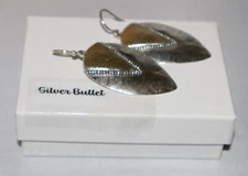 Silpada Sterling Silver & Brass Hammered Teardrop Treasure Drop Earrings W3377